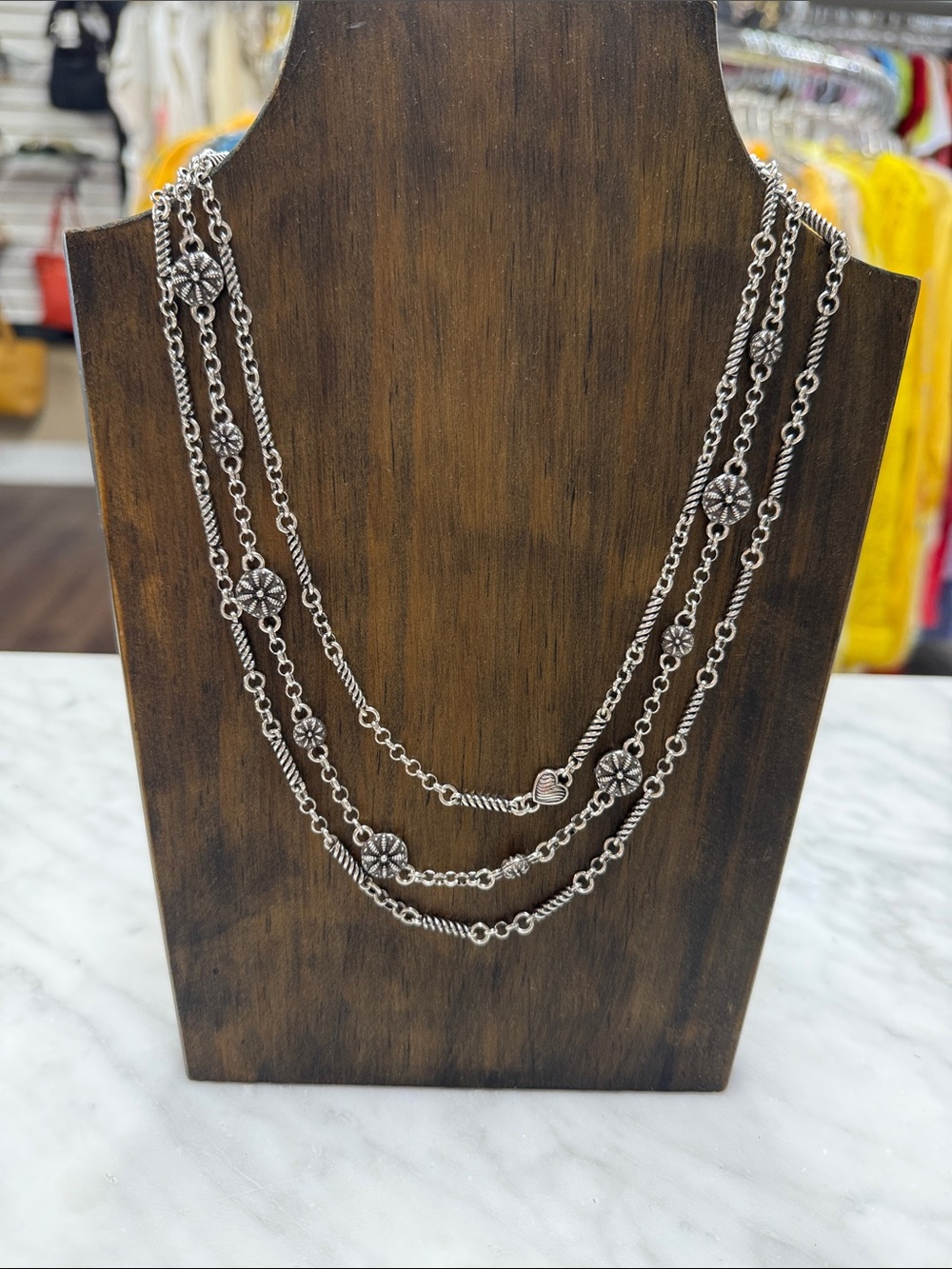 Brighton Ventura Multi Strand Silver Plated Retired Necklace - Picture 1 of 6